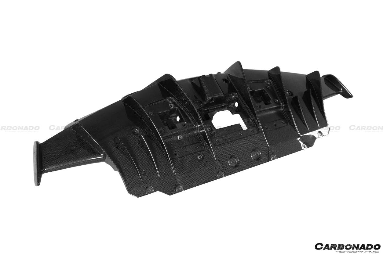 2018-2020 Ferrari 488 Pista OEM Style Carbon Fiber Rear Diffuser - Carbonado Aero