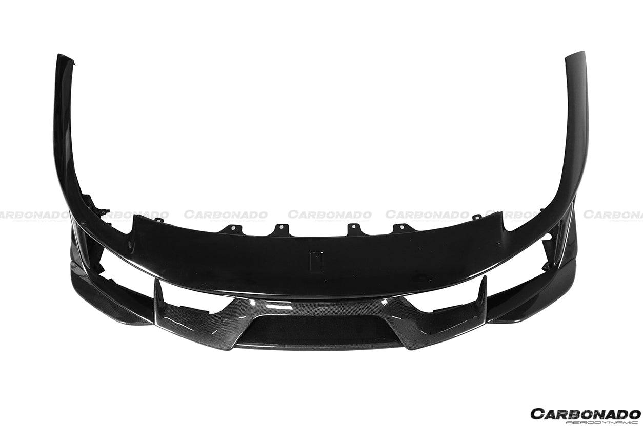 2018-2020 Ferrari 488 Pista OEM Style Part Carbon Fiber Front Bumper - Carbonado Aero