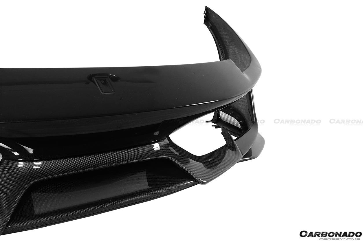 2018-2020 Ferrari 488 Pista OEM Style Part Carbon Fiber Front Bumper - Carbonado Aero