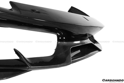 2018-2020 Ferrari 488 Pista OEM Style Part Carbon Fiber Front Bumper - Carbonado Aero