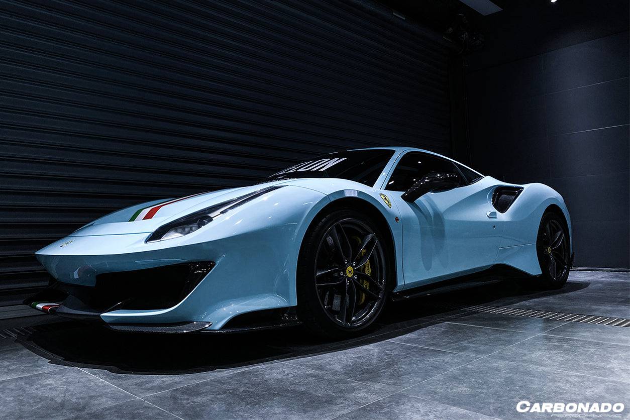 2015-2020 Ferrari 488 Pista/GTB/Spyder OEM Style Side Skirts - Carbonado Aero