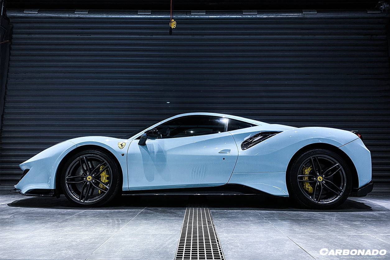 2015-2020 Ferrari 488 Pista/GTB/Spyder OEM Style Side Skirts - Carbonado Aero