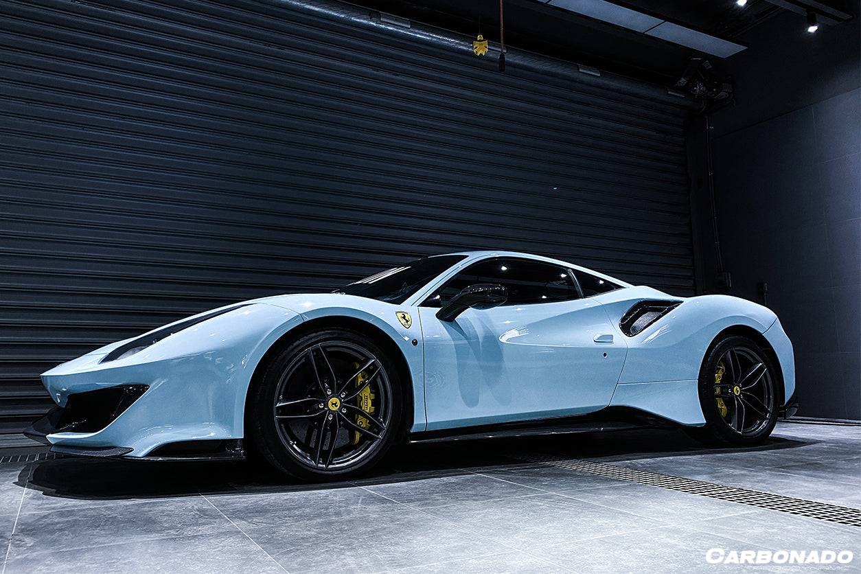 2015-2020 Ferrari 488 Pista/GTB/Spyder OEM Style Side Skirts - Carbonado Aero