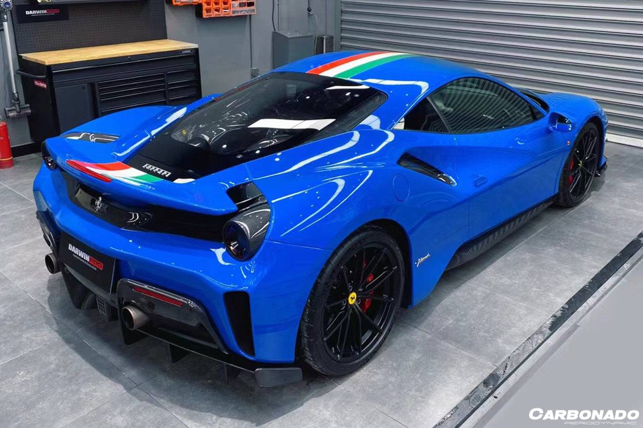 2018-2020 Ferrari 488 Pista OEM Style Carbon Fiber Rear Diffuser - Carbonado