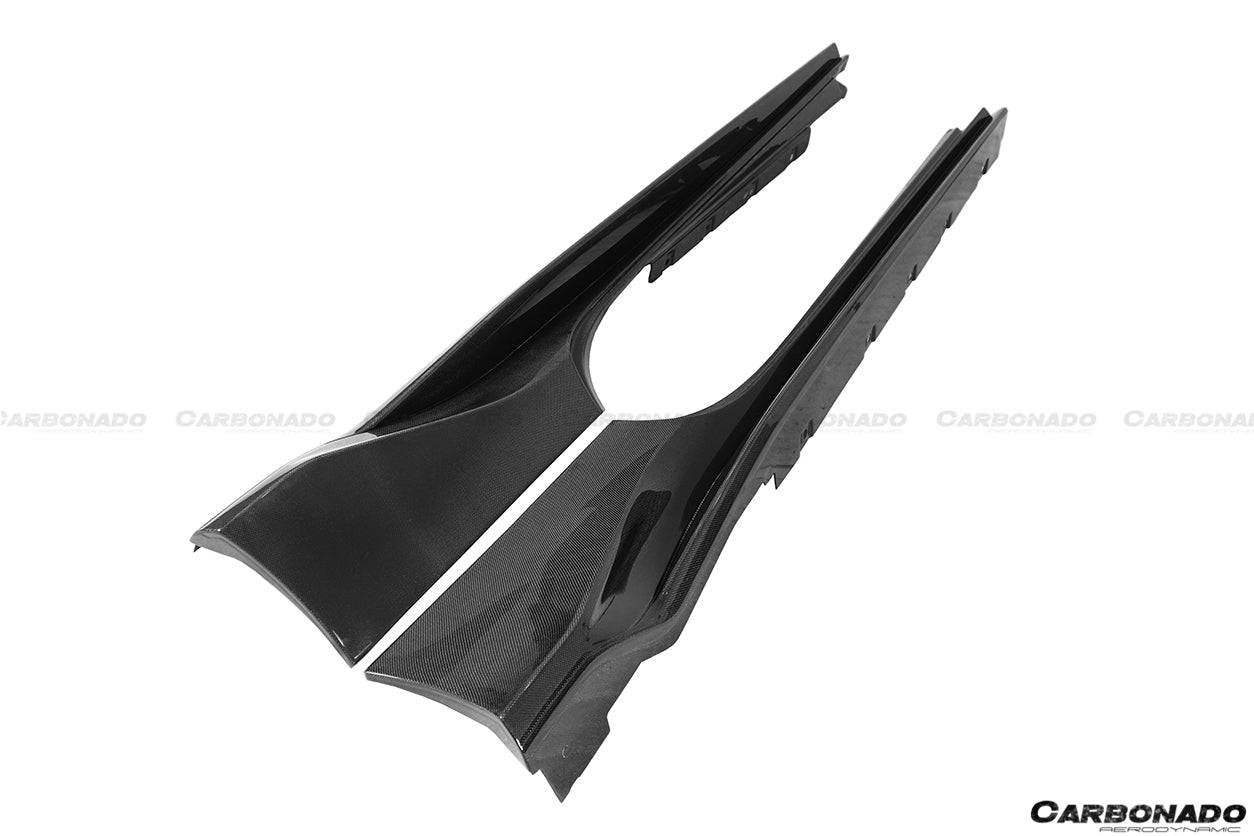 2015-2020 Ferrari 488 Pista/GTB/Spyder OEM Style Side Skirts - Carbonado Aero