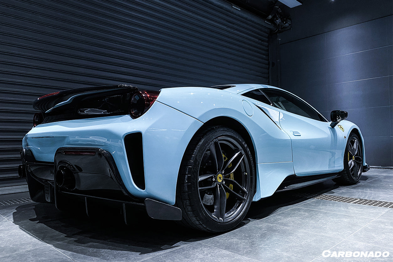2015-2020 Ferrari 488 Pista & GTB & Spider OEM Style Side Skirts - Carbonado
