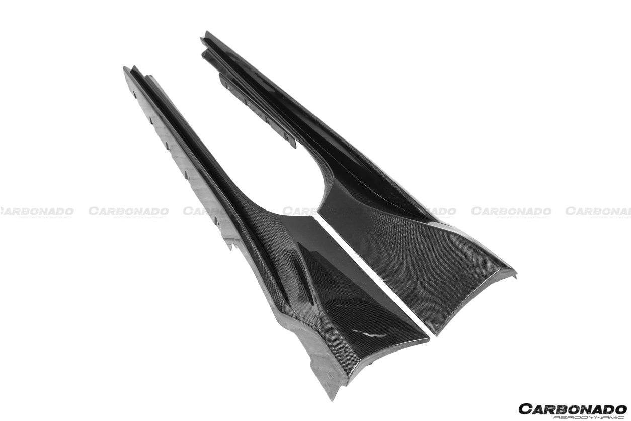 2015-2020 Ferrari 488 Pista/GTB/Spyder OEM Style Side Skirts - Carbonado Aero