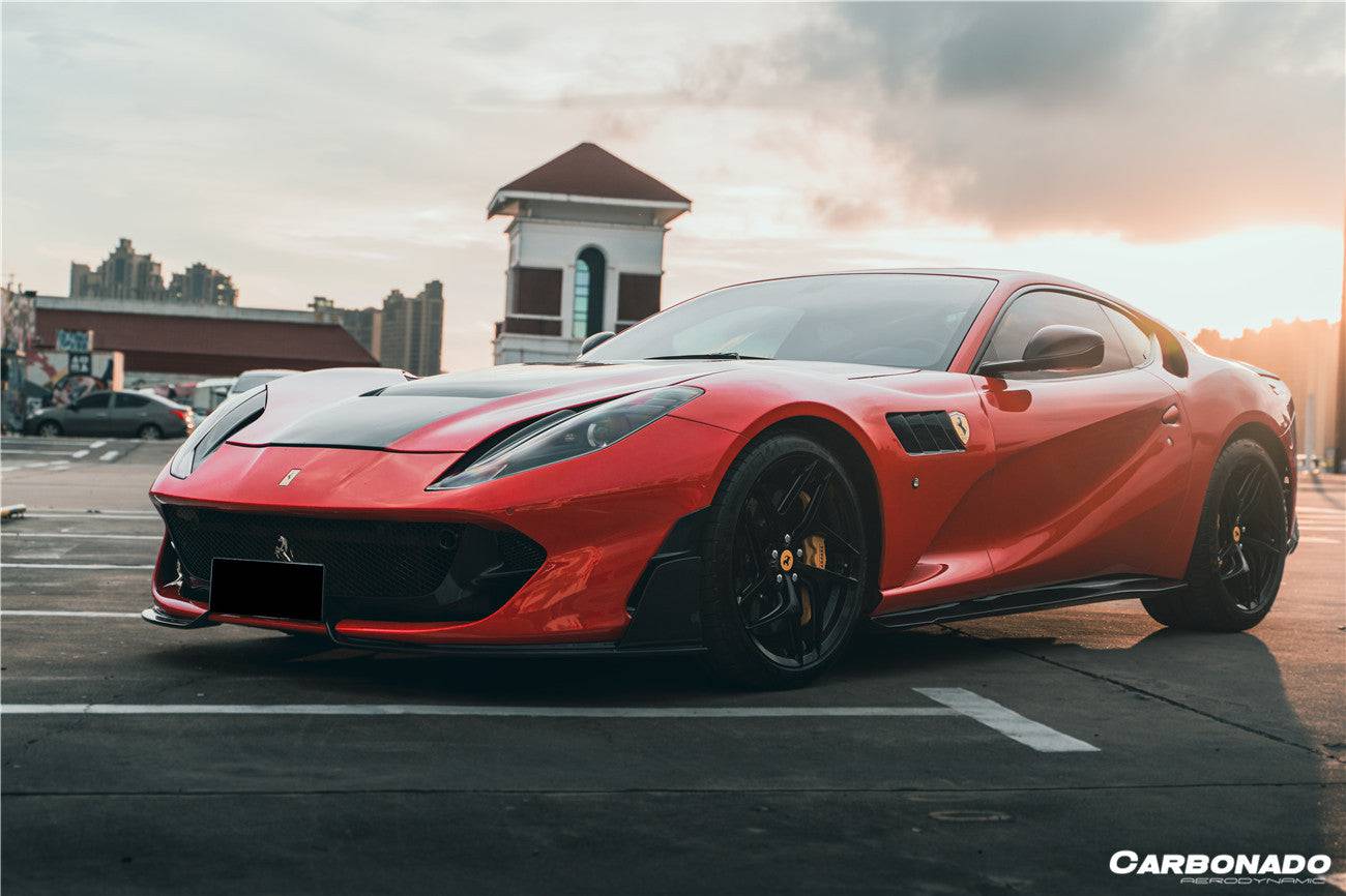 2018-UP Ferrari 812 Superfast /GTS MSY Style DRY Carbon Fiber Side Skirts - Carbonado Aero