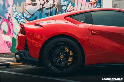 2018-UP Ferrari 812 Superfast MSY Style DRY Carbon Fiber Rear Diffuser w/ Light - Carbonado Aero