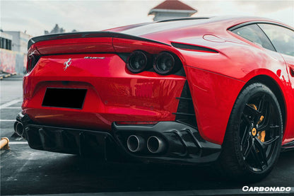 2018-UP Ferrari 812 Superfast & GTS MSY Style DRY Carbon Fiber Rear Bumper Vents - Carbonado