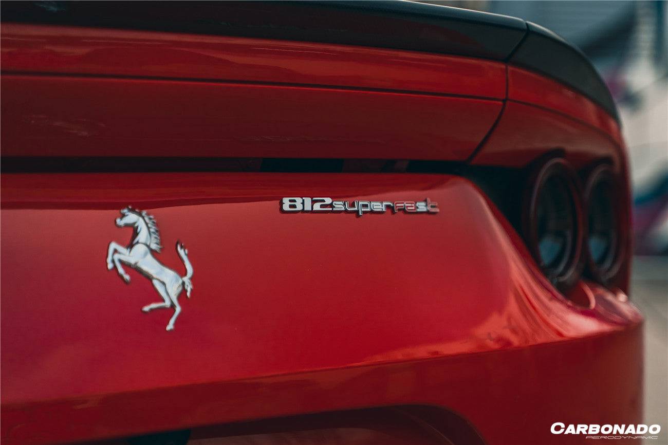 2018-UP Ferrari 812 Superfast MSY Style DRY Carbon Fiber Trunk Spoiler - Carbonado Aero
