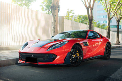 2018-UP Ferrari 812 Superfast & GTS MSY Style DRY Carbon Fiber Front Lip - Carbonado
