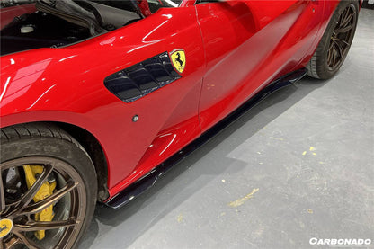 2018-UP Ferrari 812 Superfast /GTS MSY Style DRY Carbon Fiber Side Skirts - Carbonado Aero