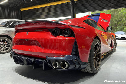 2018-UP Ferrari 812 Superfast /GTS MSY Style DRY Carbon Fiber Rear Bumper Vents - Carbonado Aero