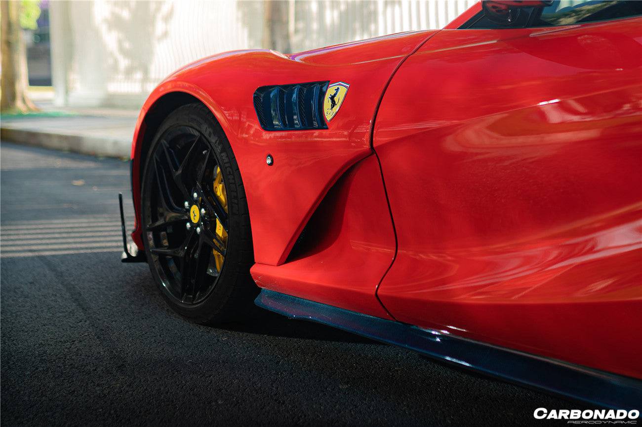 2018-UP Ferrari 812 Superfast /GTS MSY Style DRY Carbon Fiber Side Skirts - Carbonado Aero