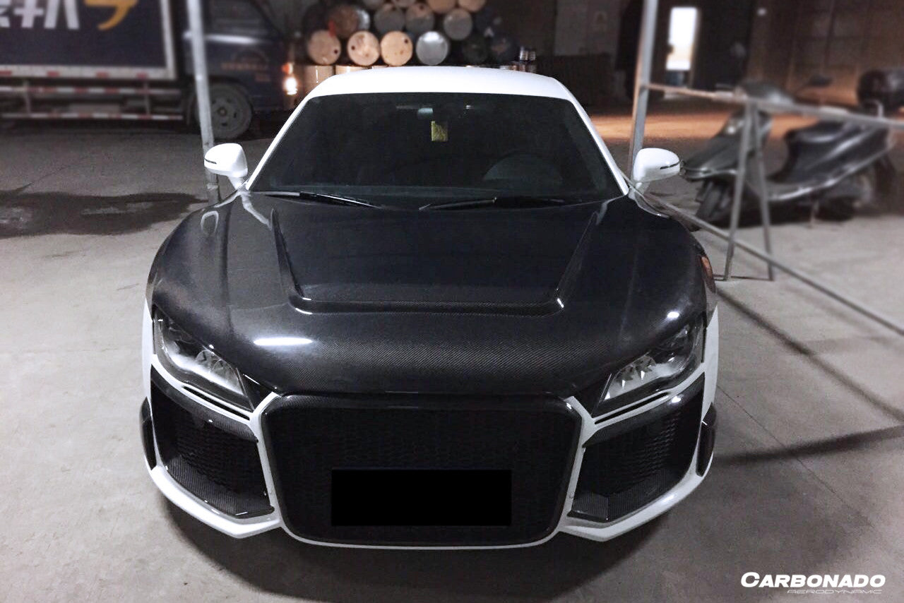 2006-2015 Audi R8 Coupe & Spyder P Style Carbon Fiber Hood