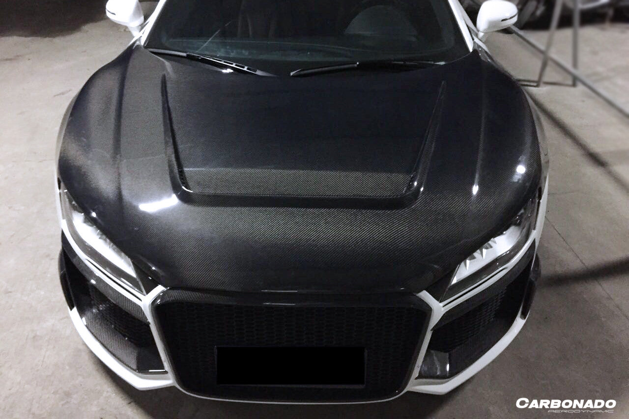 2006-2015 Audi R8 Coupe & Spyder P Style Carbon Fiber Hood