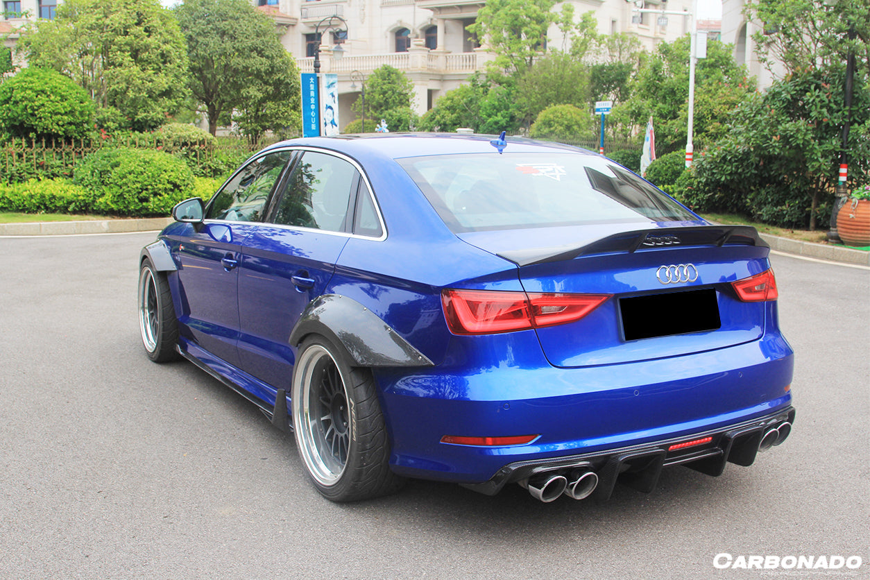 2013-2020 Audi S3  A3  RS3 8V Sedan RT Style Carbon Fiber Trunk Spoiler