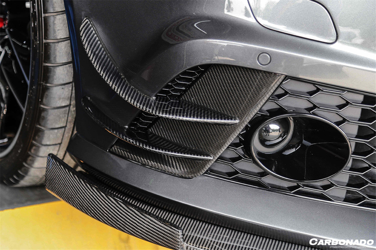 2013-2018 Audi RS6 Avant BS Style Carbon Fiber Front Bumper Caps