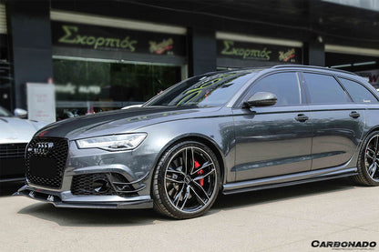 2013-2018 Audi RS6 Avant BS Style Carbon Fiber Front Bumper Caps