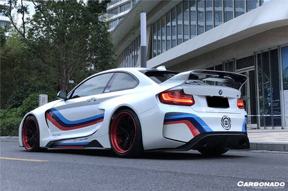 2014-2019 BMW 2 Series F22 VR Style Partial Carbon Fiber Wide Body Full Body Kit - Carbonado Aero