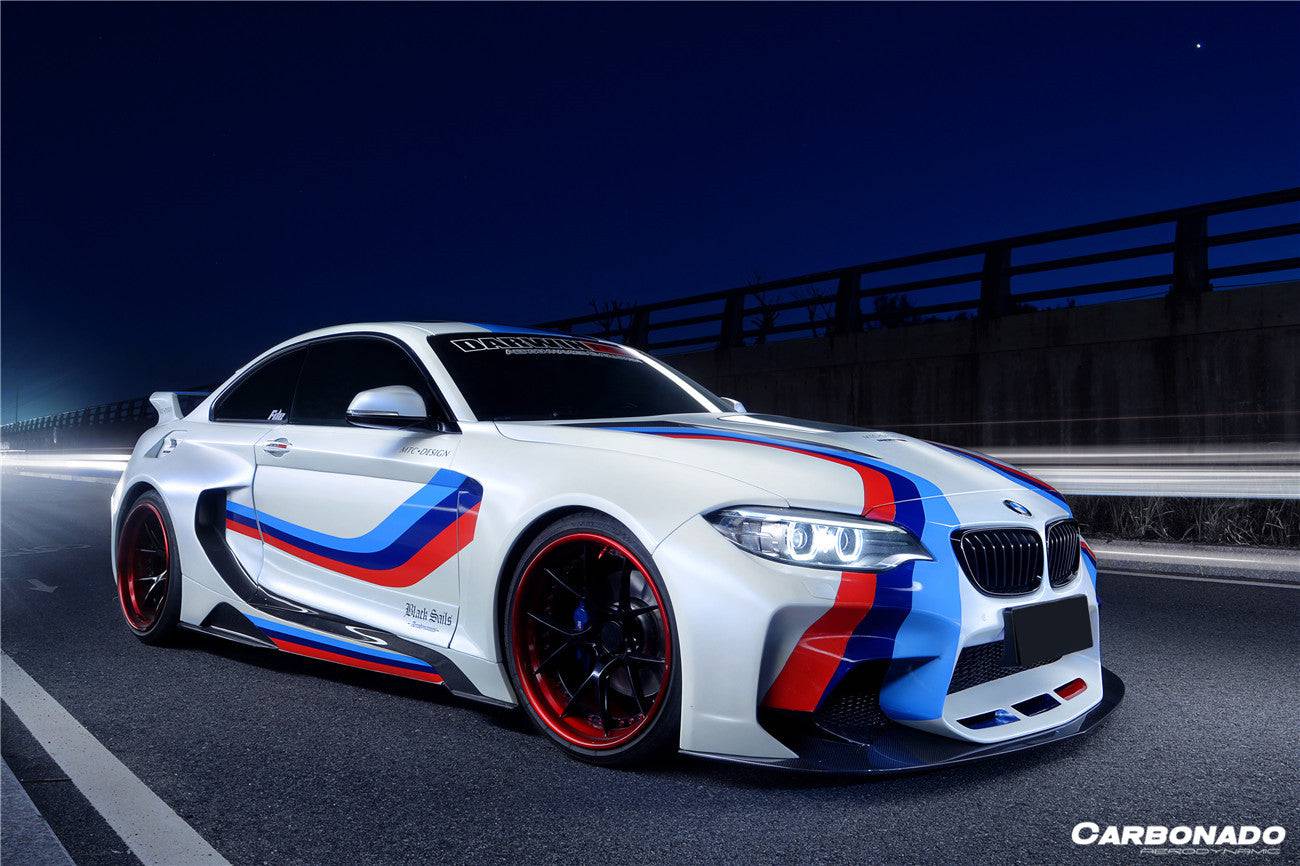 2014-2019 BMW 2 Series F22 VR Style Partial Carbon Fiber Wide Body Full Body Kit - Carbonado Aero