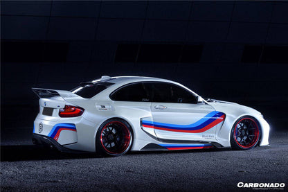 2014-2019 BMW 2 Series F22 VR Style Partial Carbon Fiber Wide Body Full Body Kit - Carbonado Aero