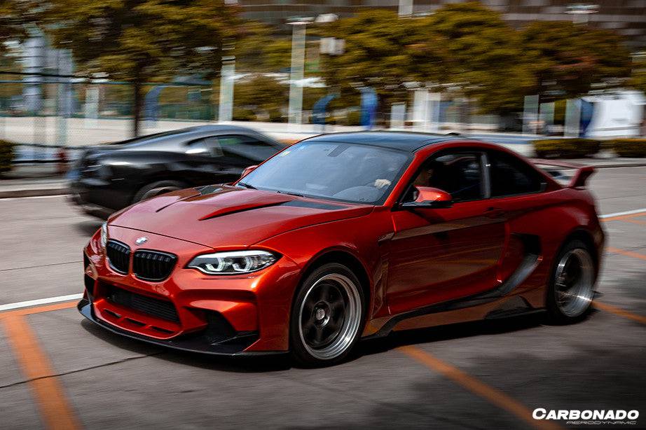 2014-2019 BMW 2 Series F22 VR Style Partial Carbon Fiber Wide Body Full Body Kit - Carbonado Aero