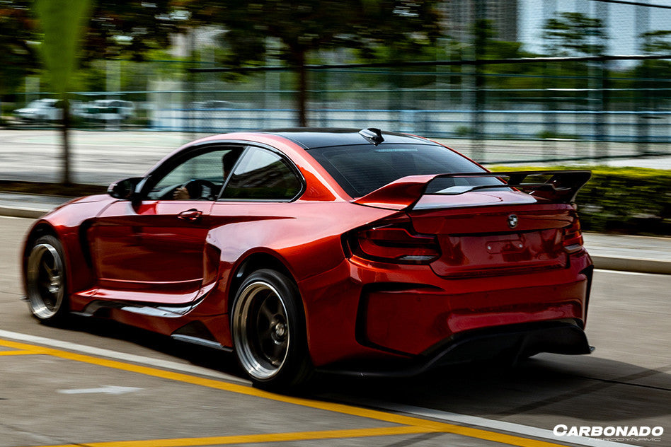 2014-2019 BMW 2 Series F22 VR Style Partial Carbon Fiber Wide Body Full Body Kit - Carbonado Aero