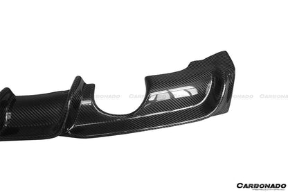 2013-2019 BMW 3 Series F30 F35 MP Style Carbon Fiber Dual Exhaust Rear Lip (For M-Tech Only) - Carbonado Aero