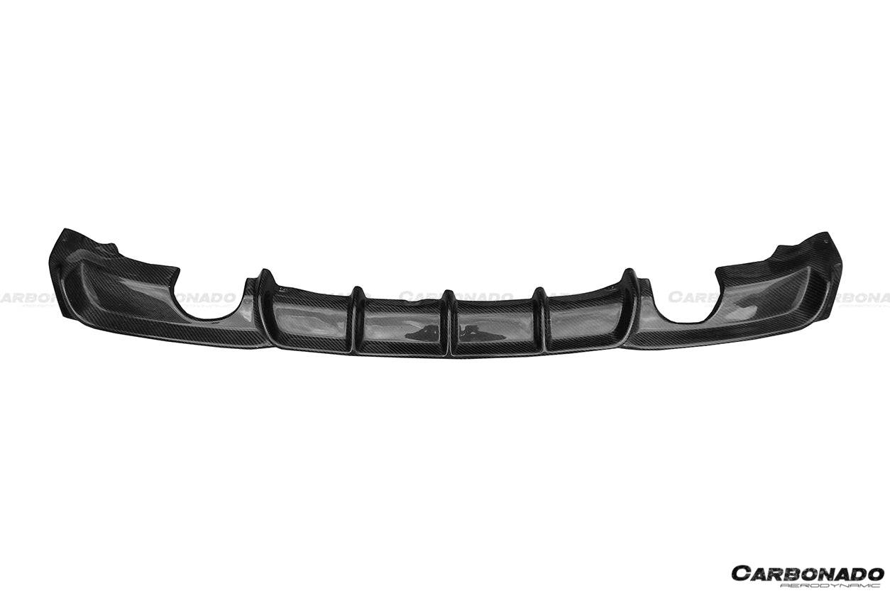 2013-2019 BMW 3 Series F30 F35 MP Style Carbon Fiber Dual Exhaust Rear Lip (For M-Tech Only) - Carbonado Aero