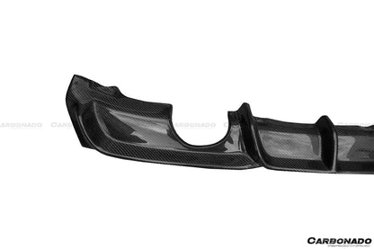2013-2019 BMW 3 Series F30 F35 MP Style Carbon Fiber Dual Exhaust Rear Lip (For M-Tech Only) - Carbonado Aero