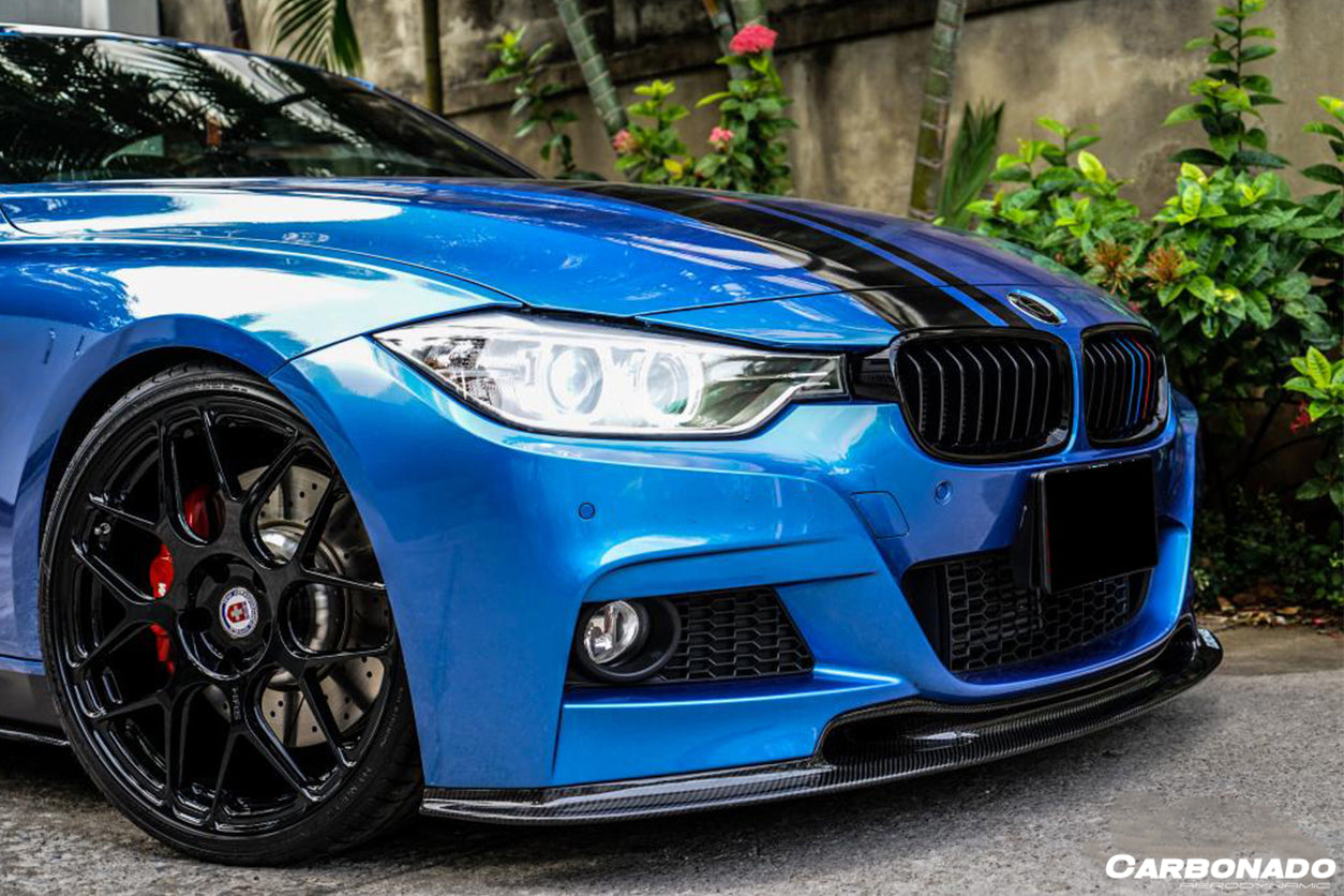 2013-2019 BMW 3 Series F30 F35 VA Style Carbon Fiber Front Lip (For MT Rear Bumper only)