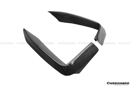 2013-2020 BMW 4 Series F32 F33 ECC Style Carbon Fiber Front Bumper Canards (For M-Tech Only ) - Carbonado Aero