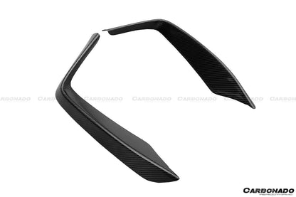 2013-2020 BMW 4 Series F32 F33 ECC Style Carbon Fiber Front Bumper Canards (For M-Tech Only ) - Carbonado Aero
