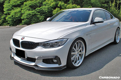 2013-2020 BMW 4 Series F32 F33 ECC Style Carbon Fiber Front Bumper Canards (For M-Tech Only ) - Carbonado Aero