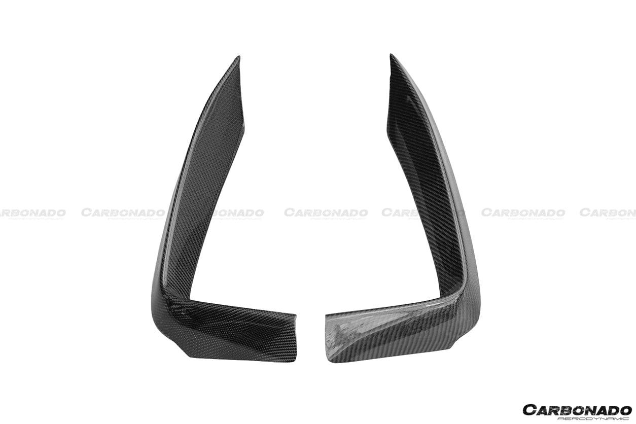 2013-2020 BMW 4 Series F32 F33 ECC Style Carbon Fiber Front Bumper Canards (For M-Tech Only ) - Carbonado Aero
