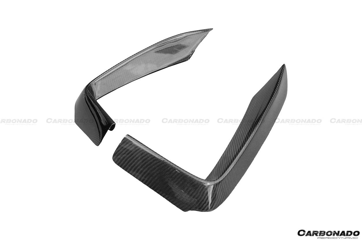2013-2020 BMW 4 Series F32 F33 ECC Style Carbon Fiber Front Bumper Canards (For M-Tech Only ) - Carbonado Aero