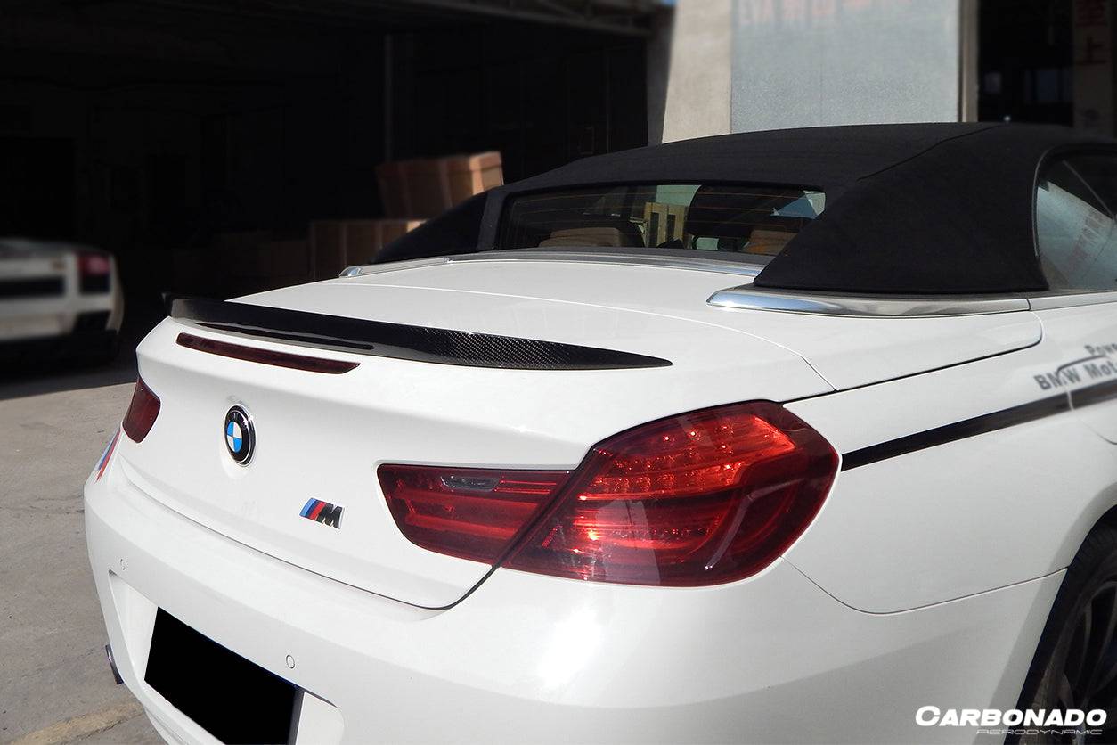 2011-2018 BMW 6 Series F12 convertiable M6 Style Carbon Fiber Trunk Spoiler - Carbonado