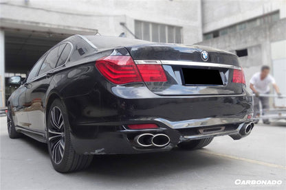 2009-2015 BMW 7 Series F01 F02 WD Style Rear Bumper W/Tips - Carbonado Aero