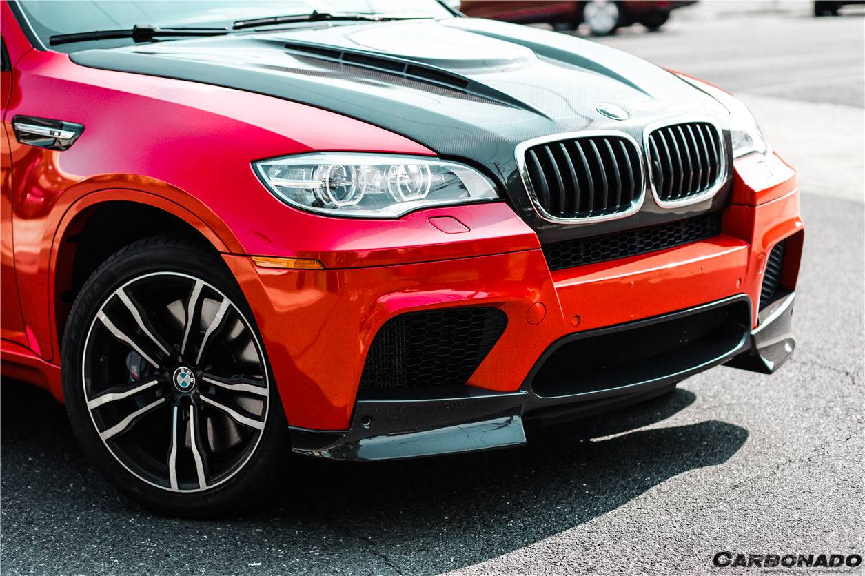2009-2014 BMW E70 E71 X5M X6M AK Style Carbon Fiber Front Lip - Carbonado Aero