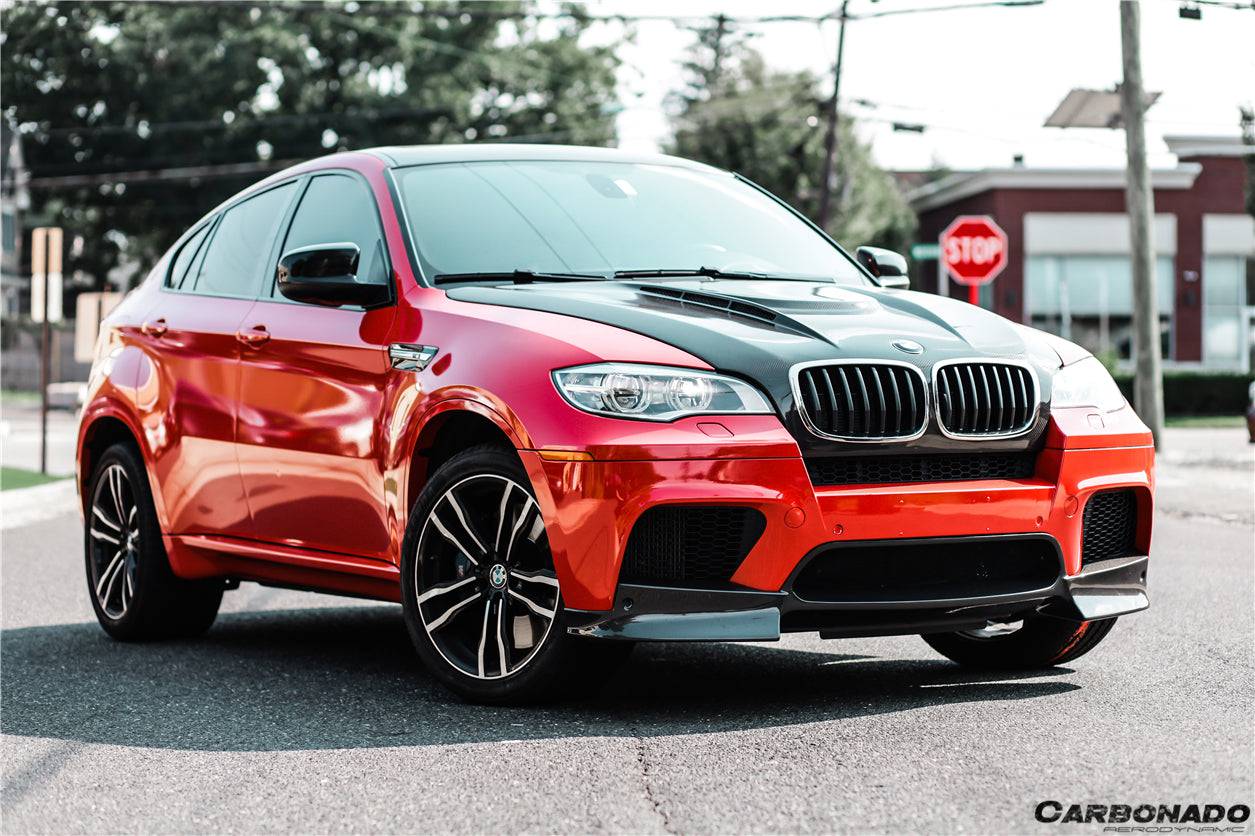 2009-2014 BMW E70 E71 X5M X6M AK Style Carbon Fiber Front Lip - Carbonado Aero