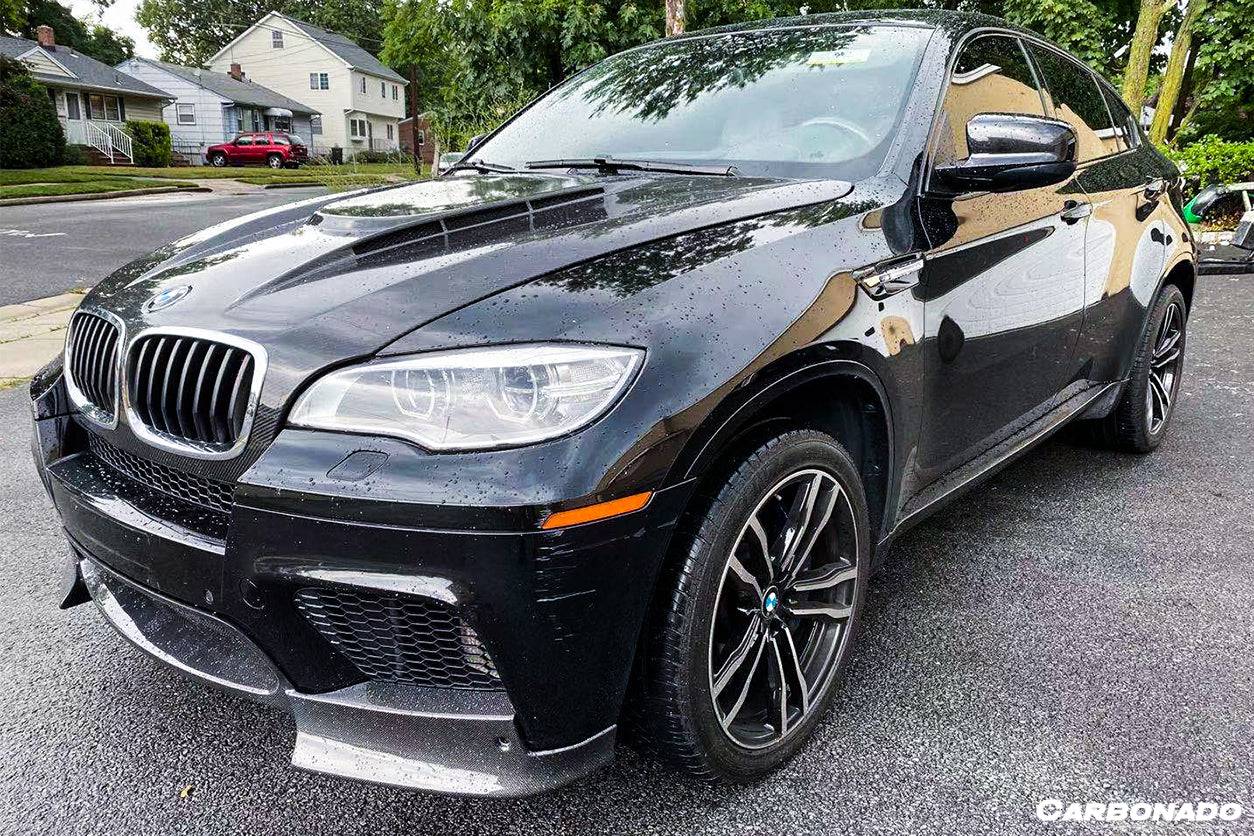 2009-2014 BMW E70 E71 X5M X6M AK Style Carbon Fiber Front Lip - Carbonado Aero