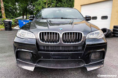 2009-2014 BMW E70 E71 X5M X6M AK Style Carbon Fiber Front Lip - Carbonado Aero
