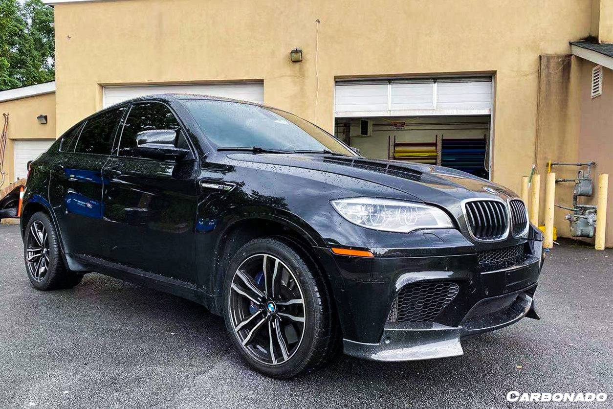 2009-2014 BMW E70 E71 X5M X6M AK Style Carbon Fiber Front Lip - Carbonado Aero