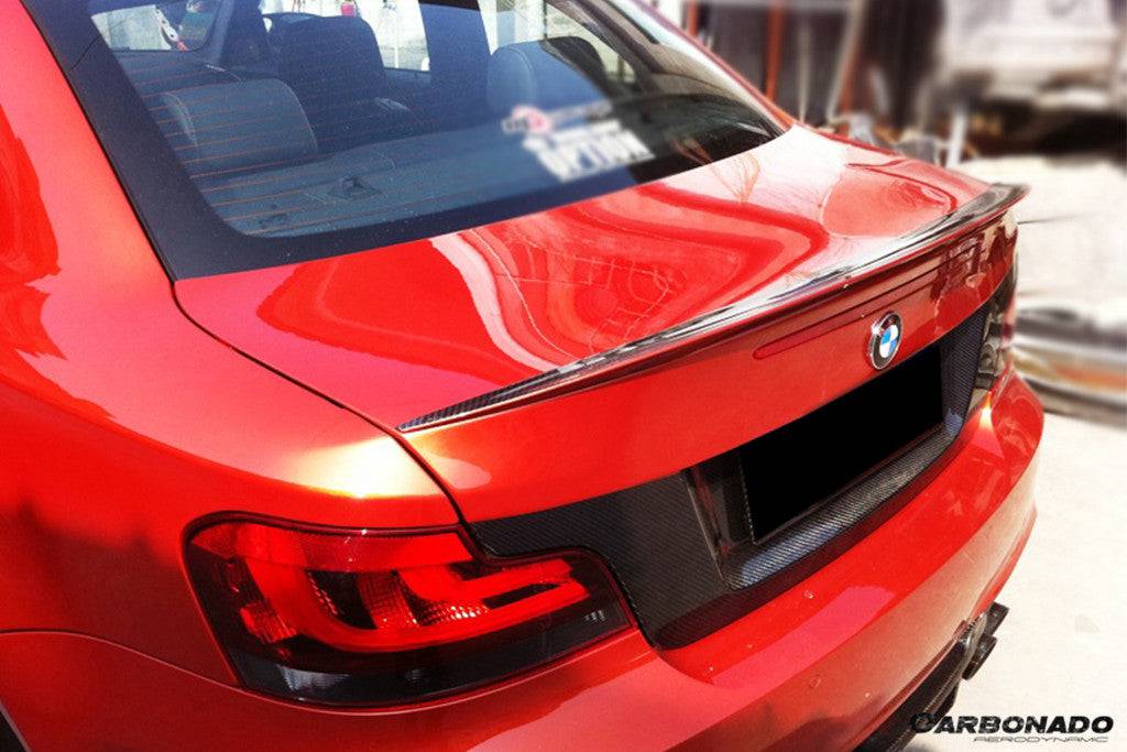 2008-2013 BMW E82 E88 1M 1 Series RZ Style Carbon Fiber Trunk Spoiler - Carbonado Aero