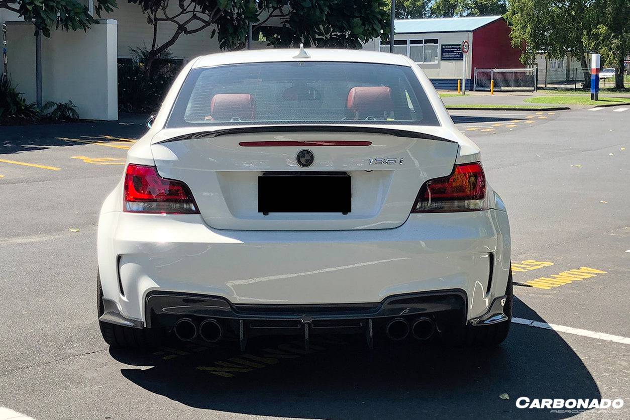 2008-2013 BMW E82 E88 1M RZ Style Carbon FIber Rear Lip - Carbonado Aero