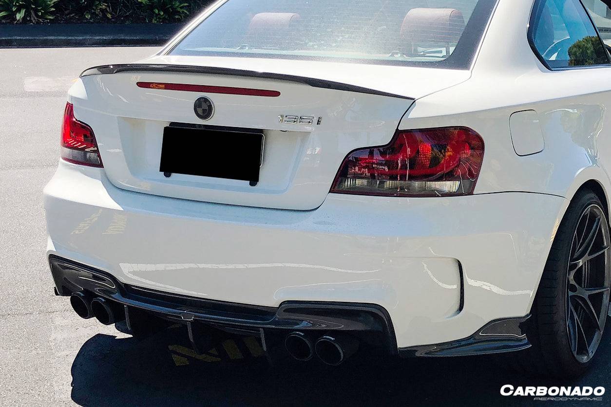 2008-2013 BMW E82 E88 1M RZ Style Carbon FIber Rear Lip - Carbonado Aero