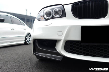 2008-2013 BMW E82 E88 1M RZ Style Carbon Fiber Front Lip Spiliter - Carbonado Aero