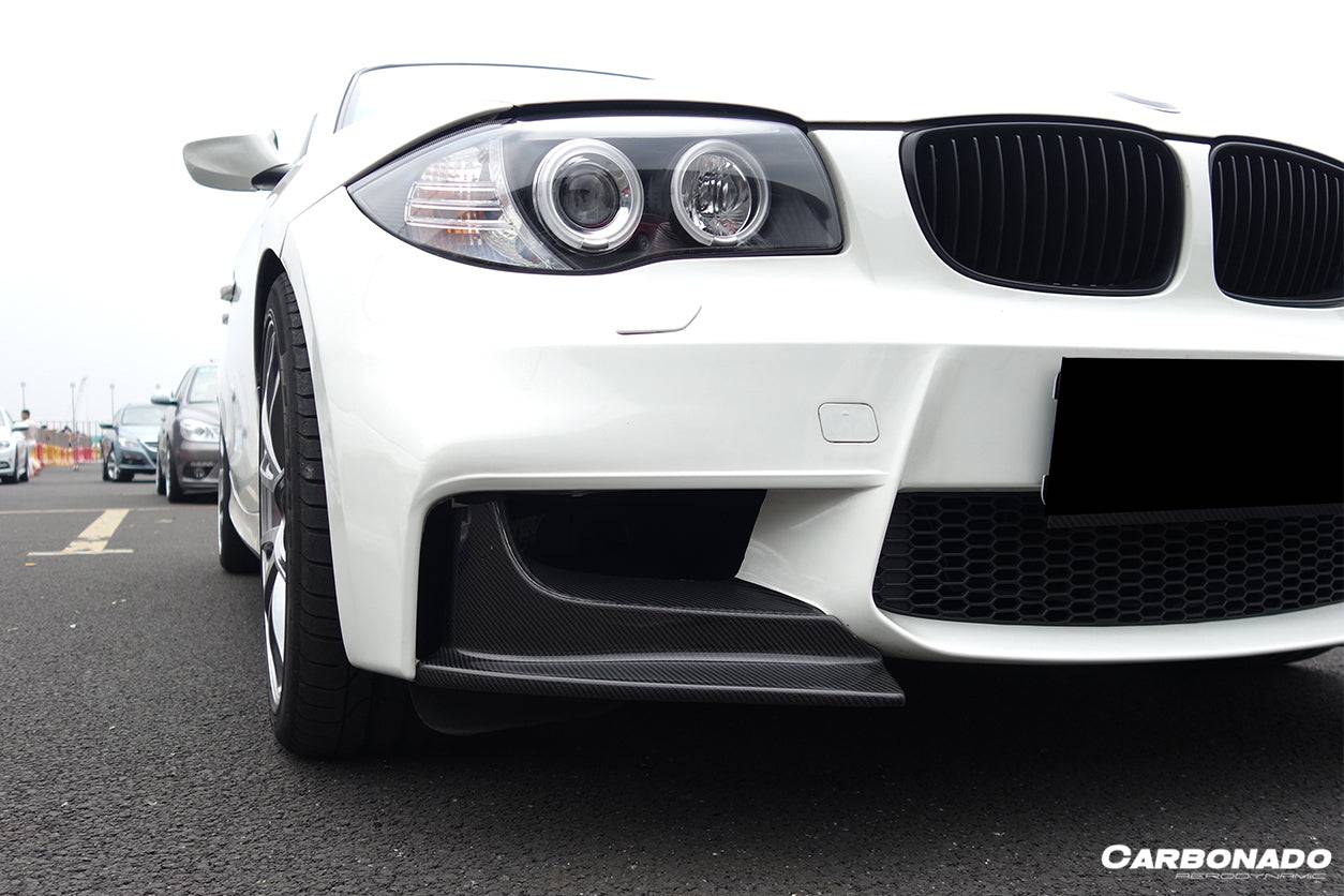 2008-2013 BMW E82 E88 1M RZ Style Carbon Fiber Front Lip Spiliter - Carbonado Aero